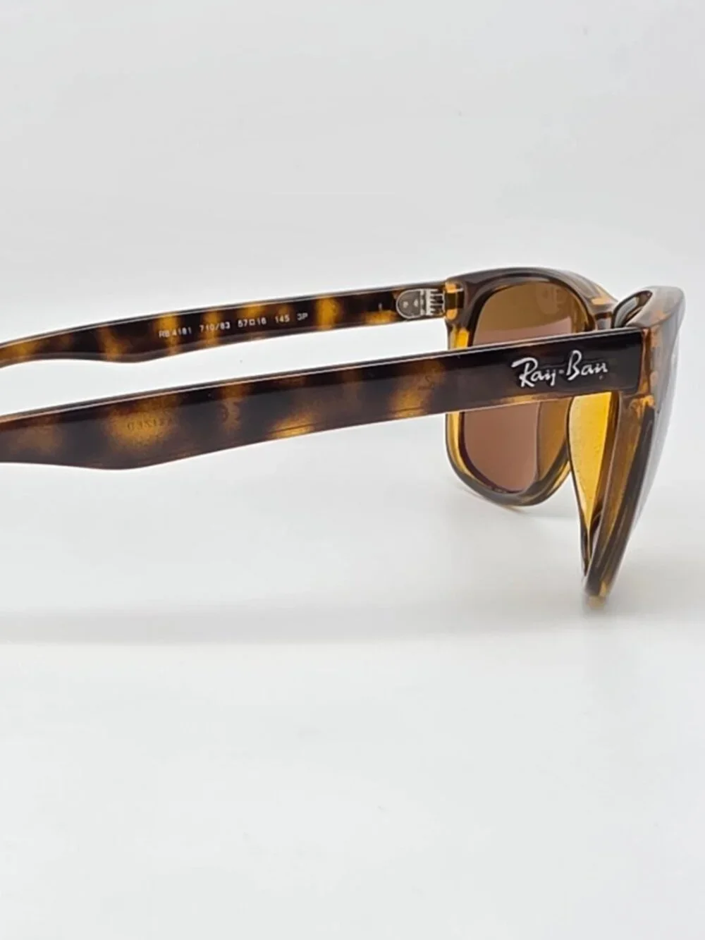 Ray-Ban RB4181 710/83 Havana Frame Polarized Brown Lens Sunglasses w/ Case Italy